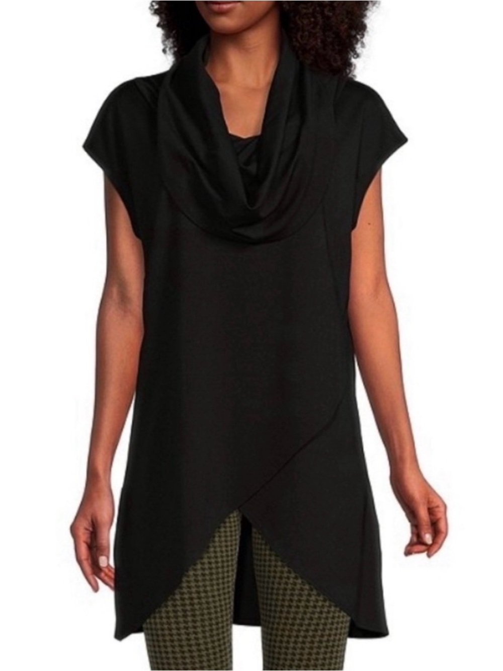 LIKE NEW BRYN WALKER Lavinia tunic top size small black minimalist lagenlook